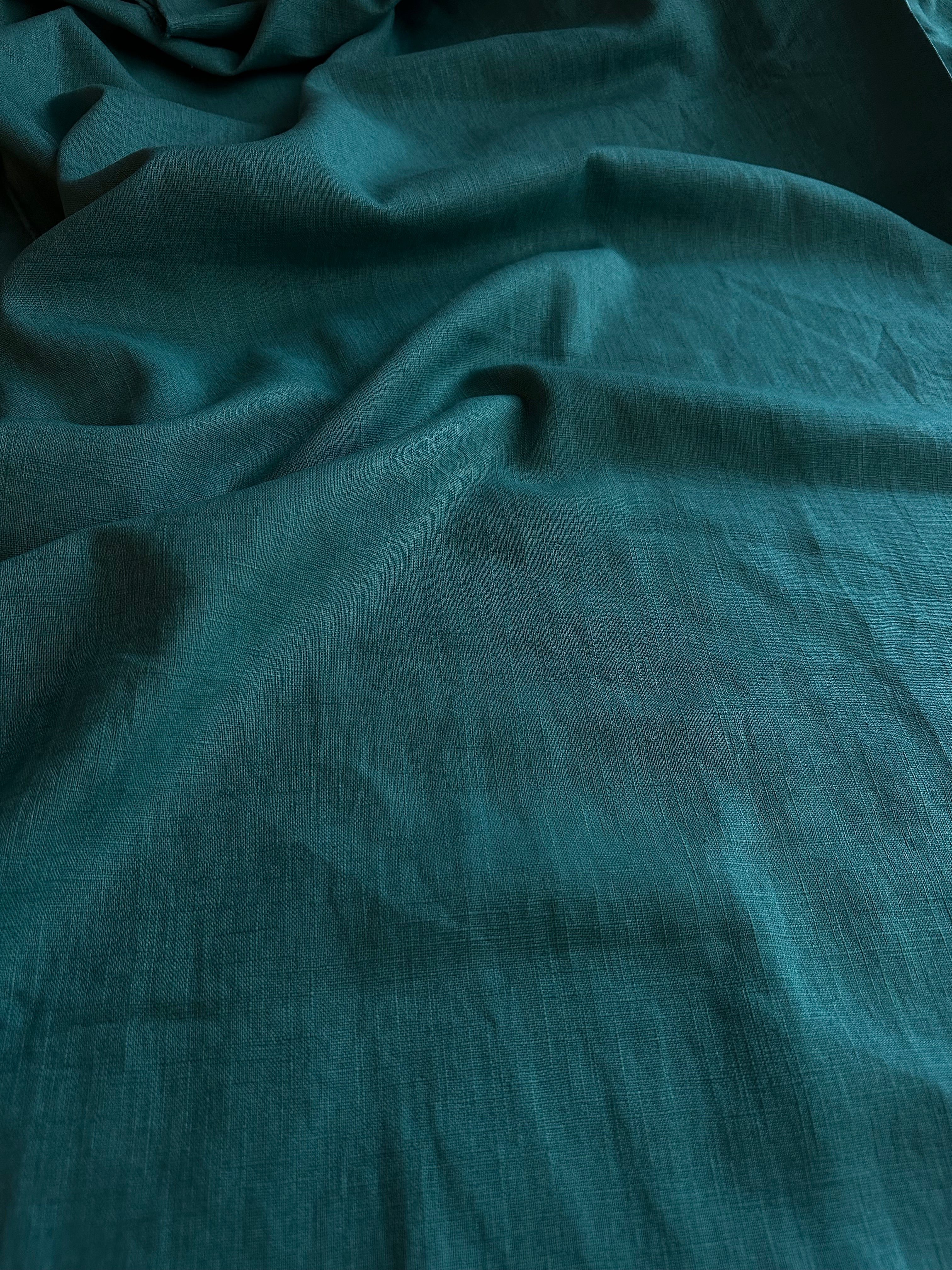 Hilco Leinen Petrol – Stoffe Hautnah - Main Image